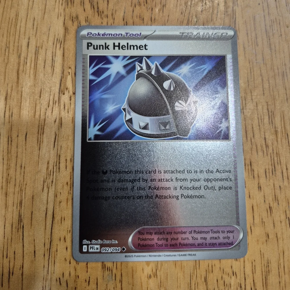 🔥 QTY 4 Pokemon Punk Helmet Item Trainer Card